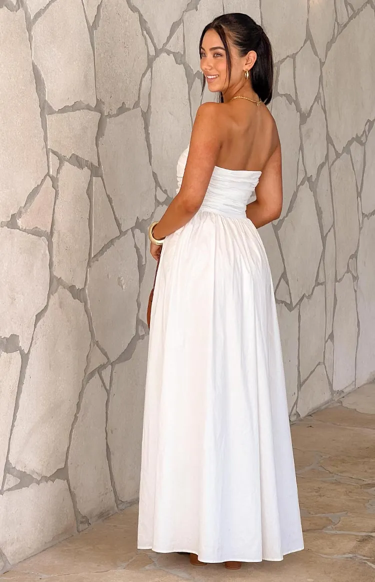 Josianne White Strapless Maxi Dress