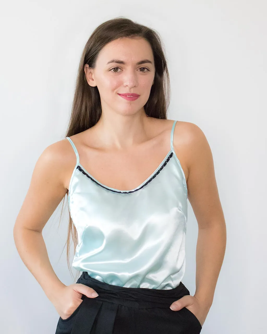 Kami Mint Satin Cami Top