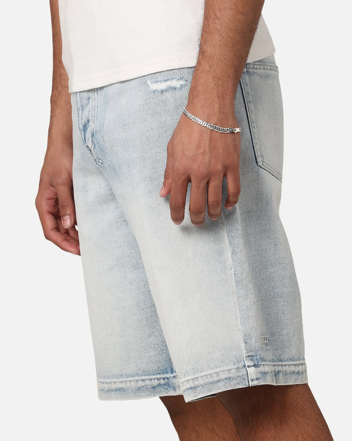 Ksubi Maxx Denim Shorts Blue Ice