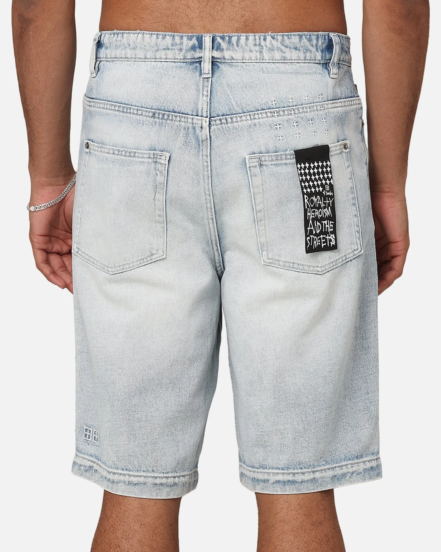 Ksubi Maxx Denim Shorts Blue Ice