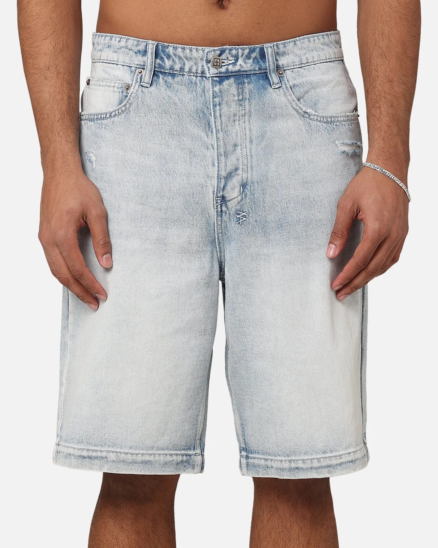 Ksubi Maxx Denim Shorts Blue Ice