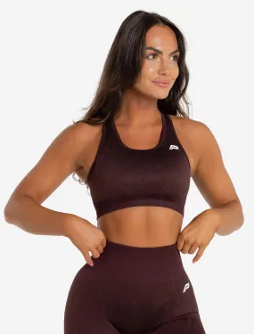 Marble Seamless Sports Bra - Black Cherry