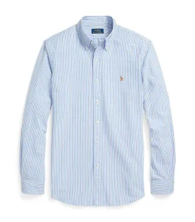 Men's Custom Fit Striped Oxford Shirt Blue/White