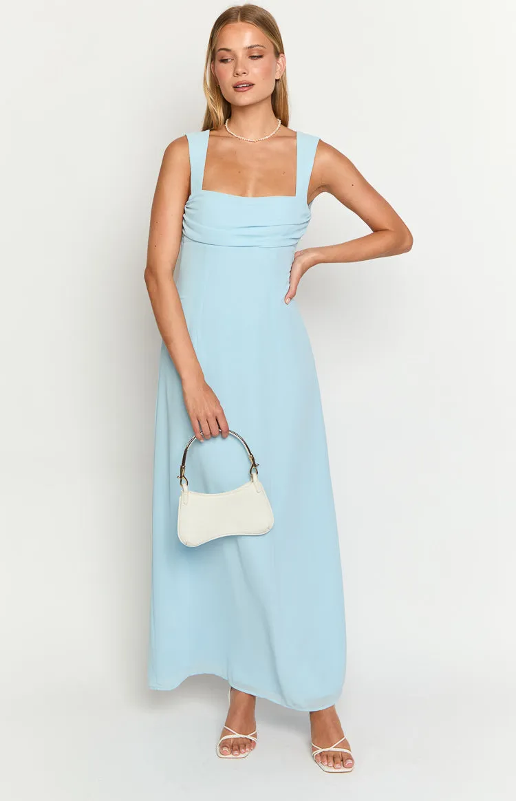 Misty Light Blue Maxi Dress