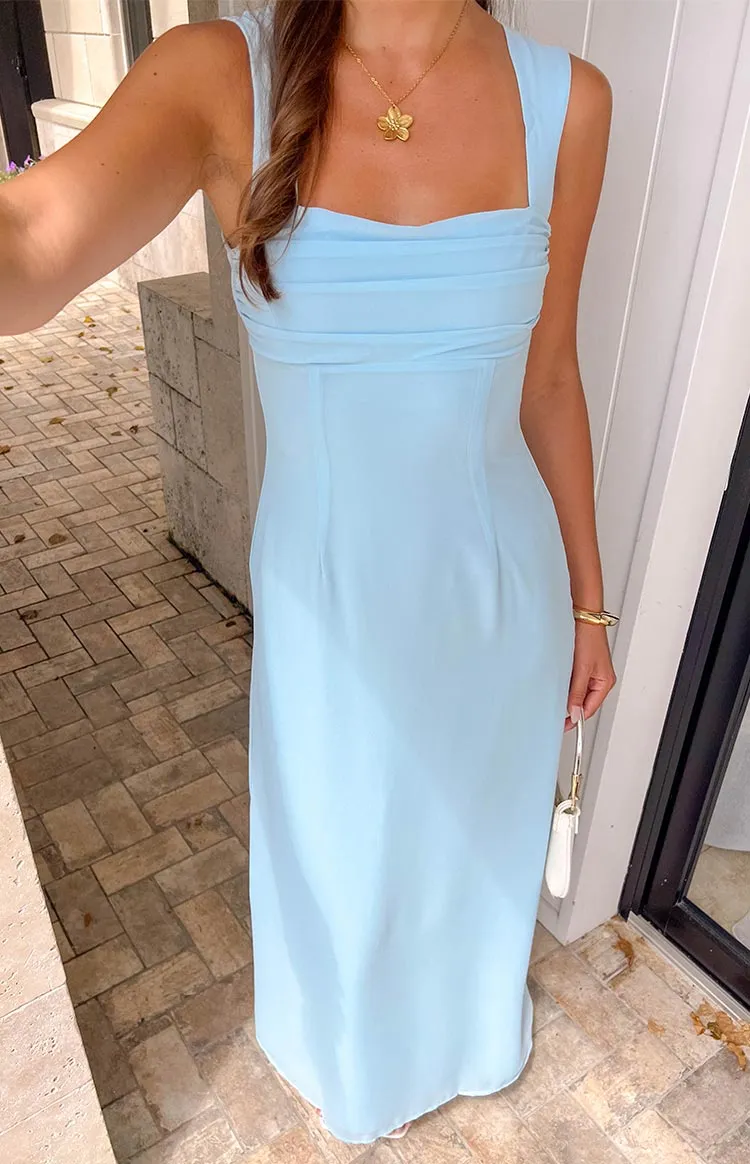 Misty Light Blue Maxi Dress