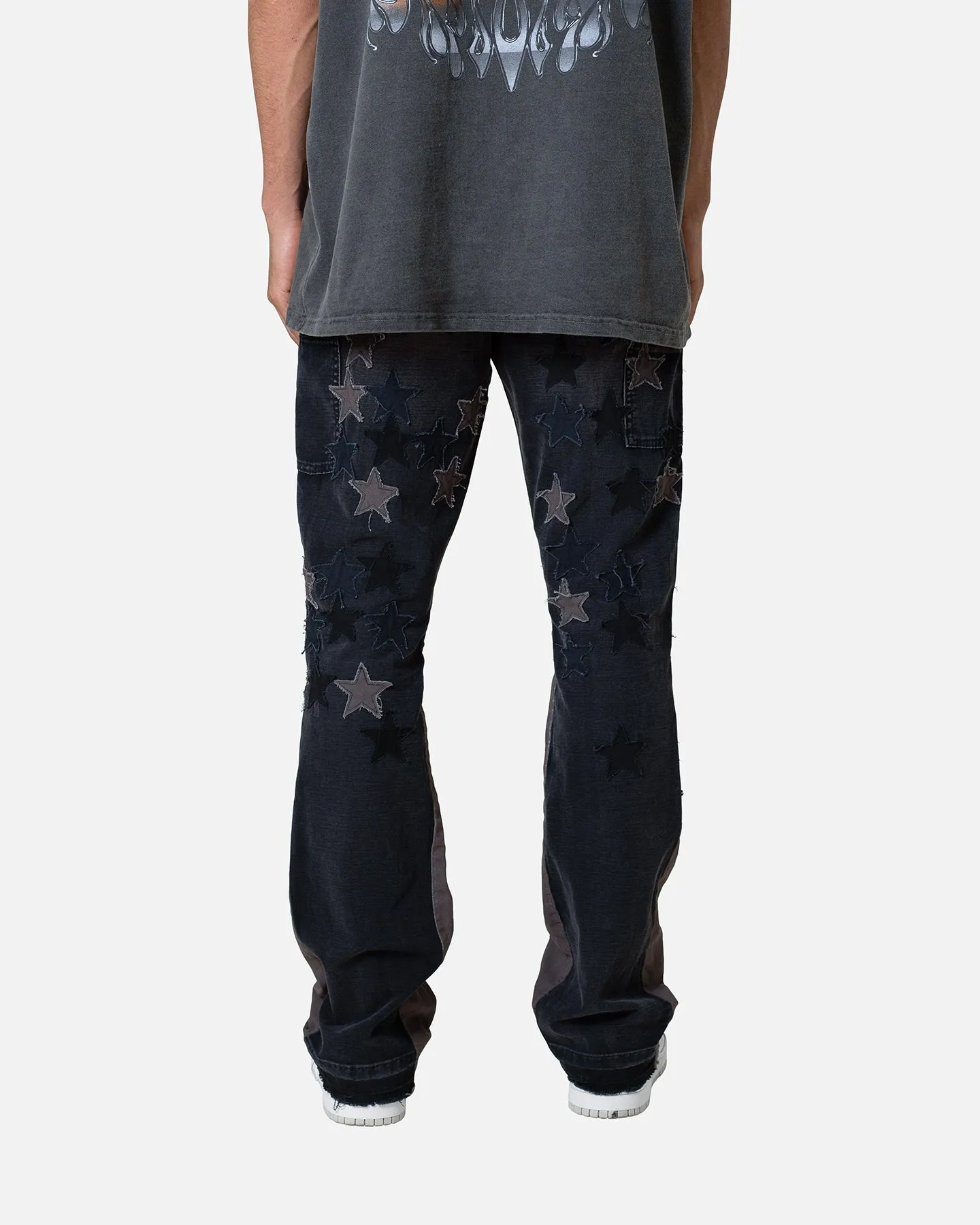 MNML B451 Star Flare Denim Pants Black