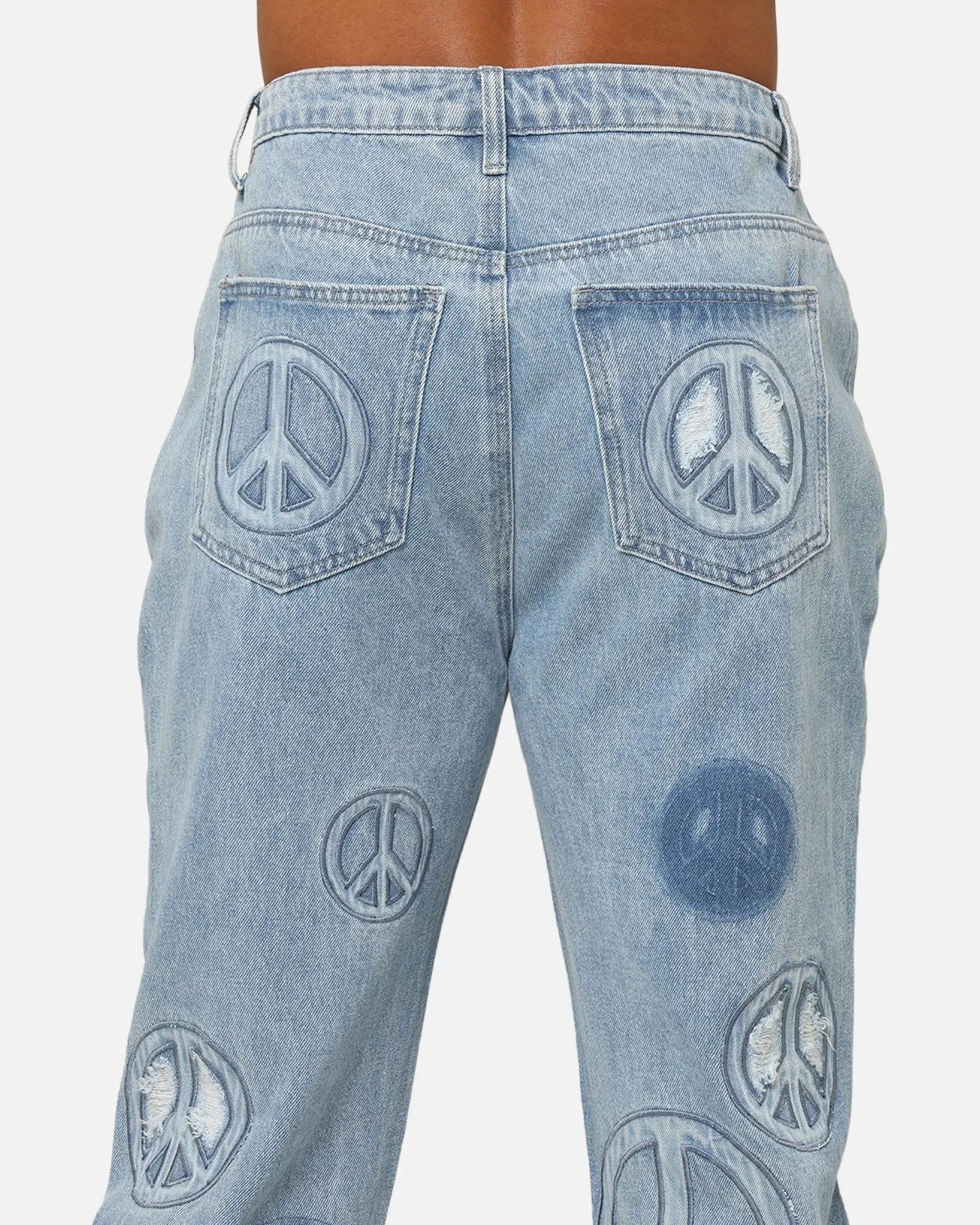 MNML V723 Peace By Peace Denim Jeans Blue