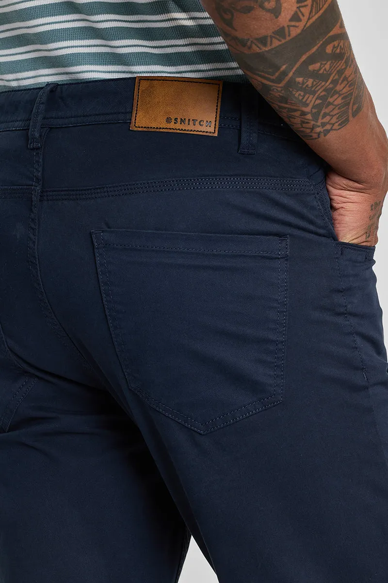 Navy 5 Pocket Chinos