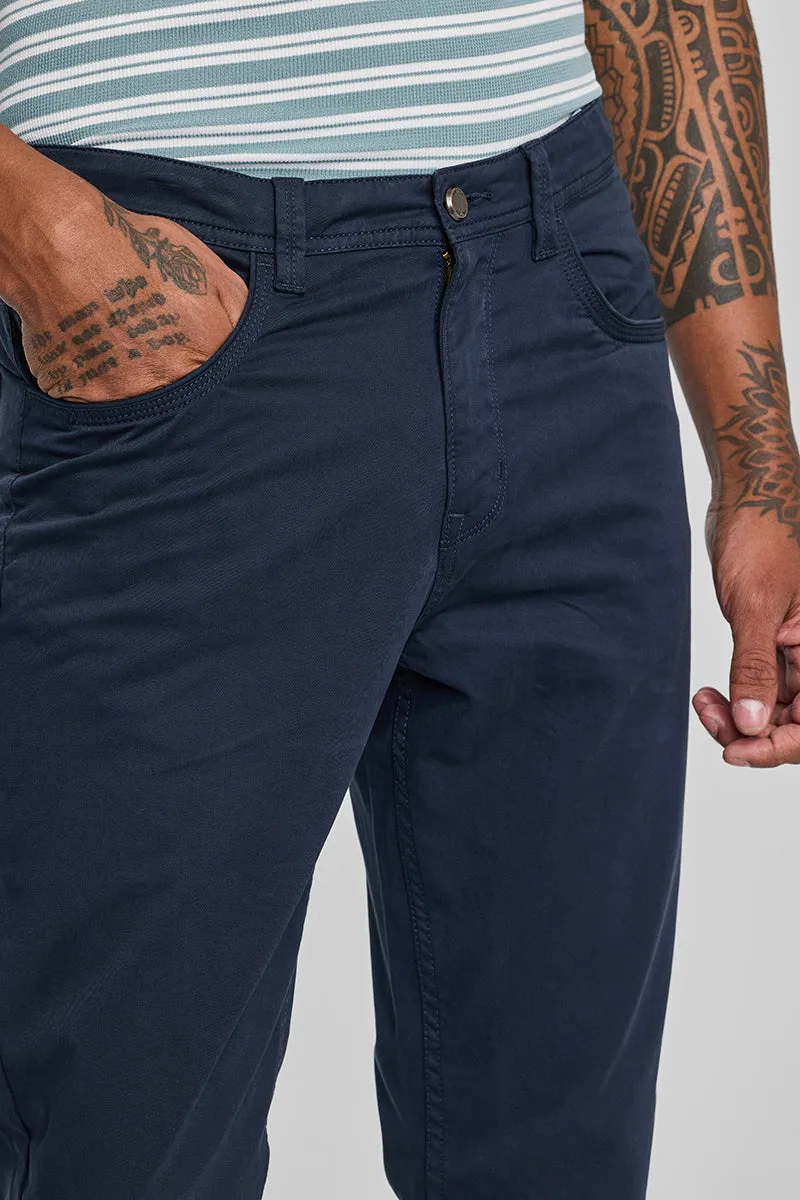 Navy 5 Pocket Chinos