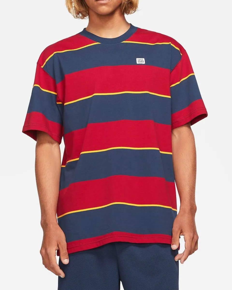 Nk Sb Tee Yd Striped - Navy/Red