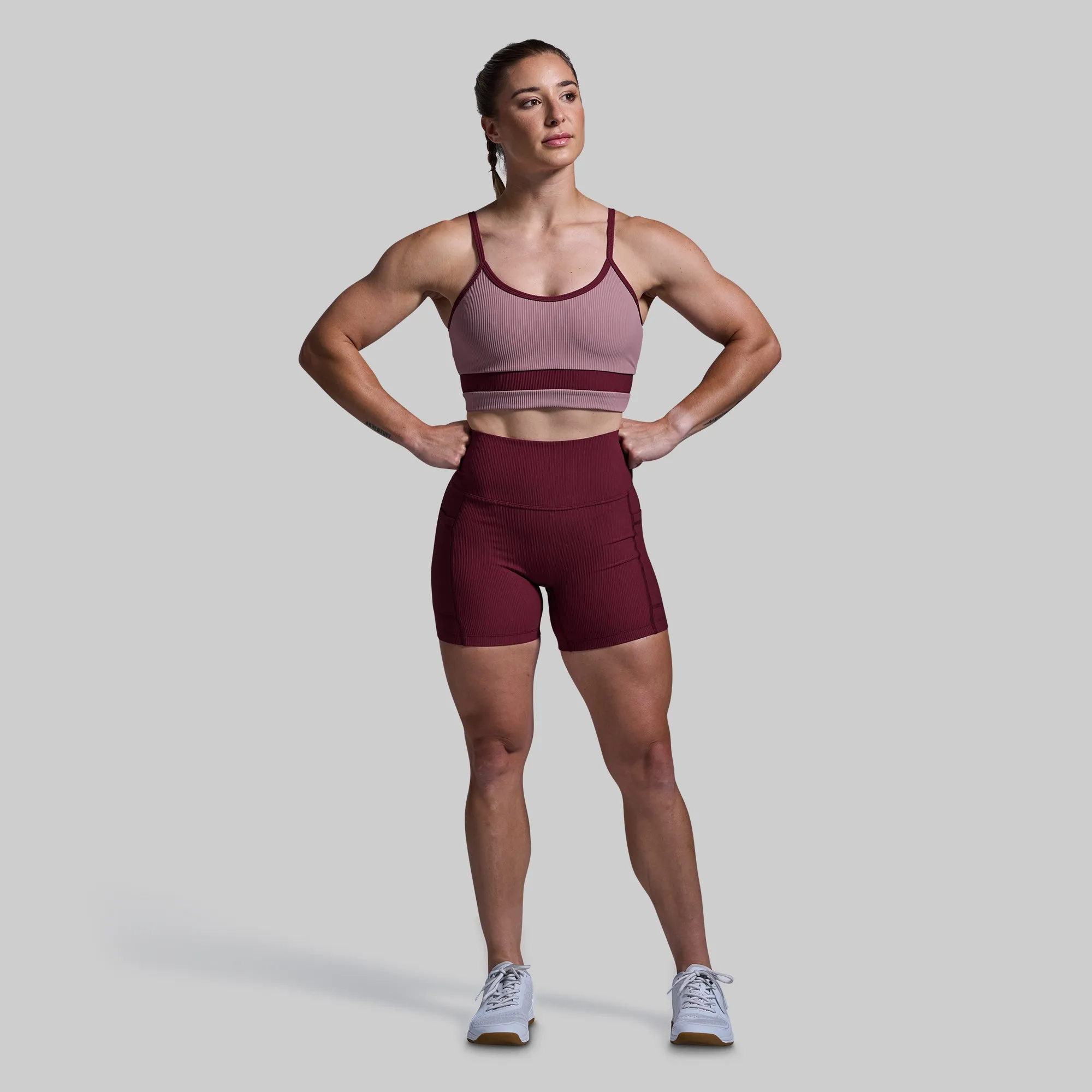 Out of Line Sports Bra (Antique Mauve)