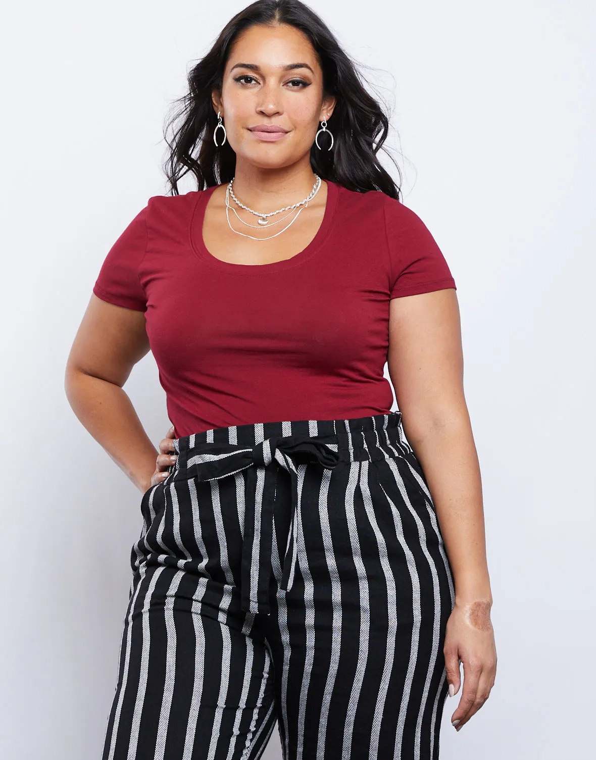 Plus Size Scoop Neck Tee