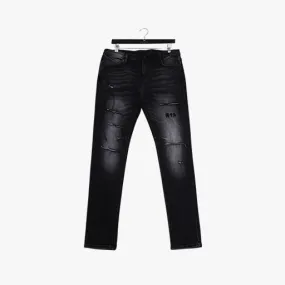 RtA Clayton Faded Black Distressed Denim MF24D837-B1182FDBKD