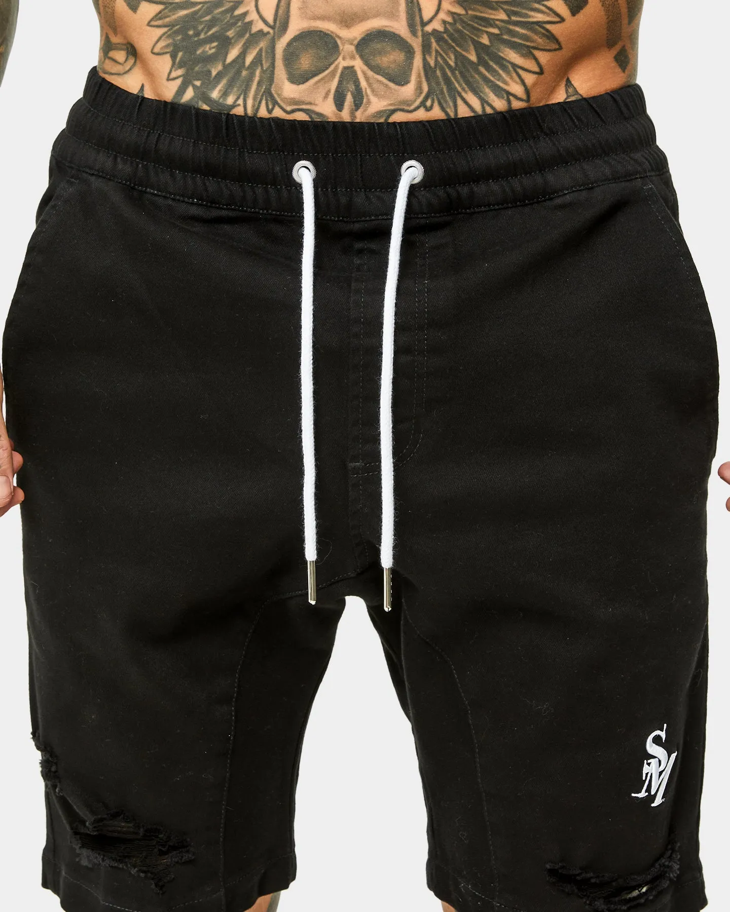 Saint Morta Annex Denim Shorts Black