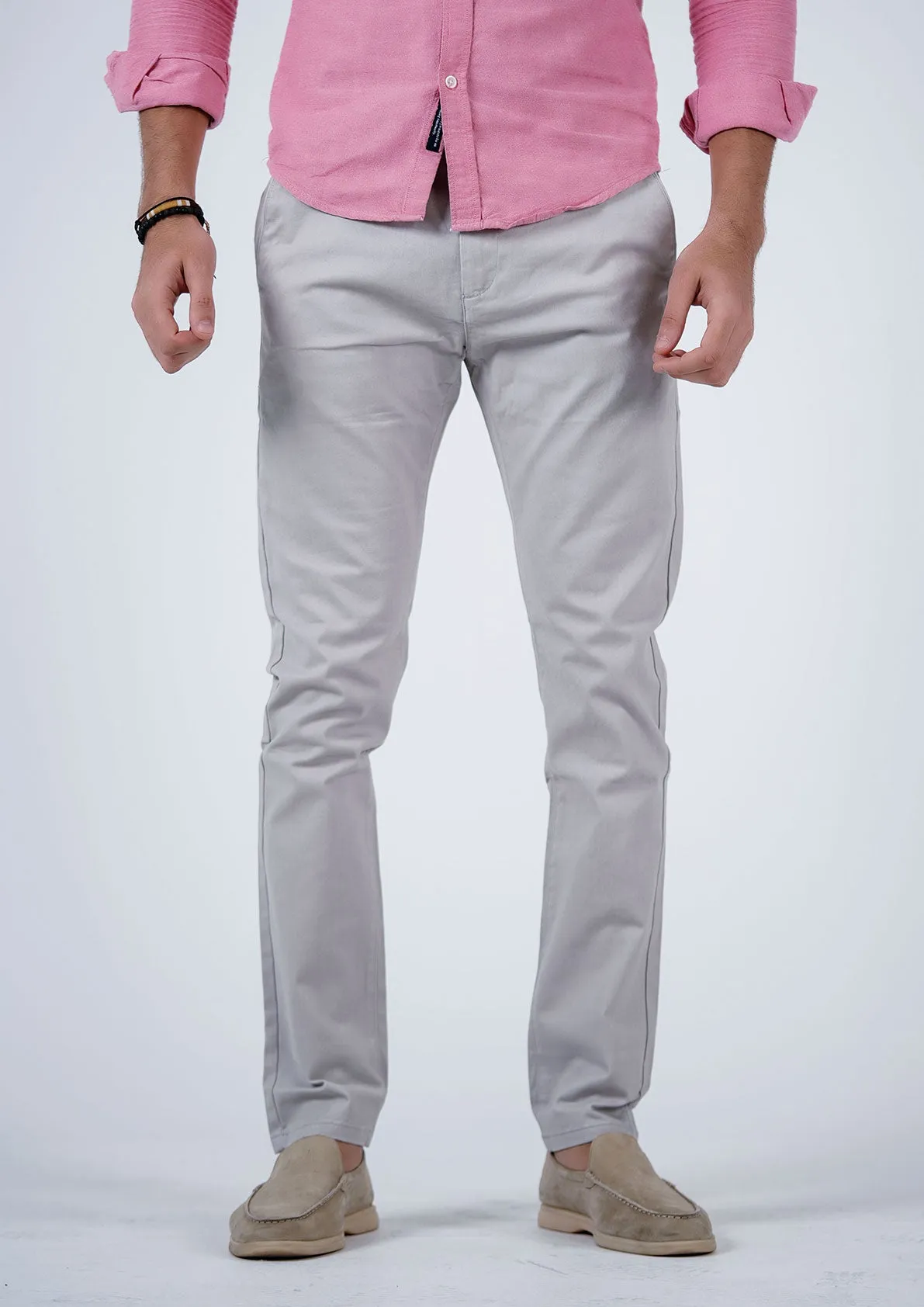 Sleek Light Gray Chinos - Your Go-To Smart-Casual Pick