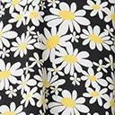 Smak Parlour Black & White Daisy Print Seek Greatness Flare Skirt