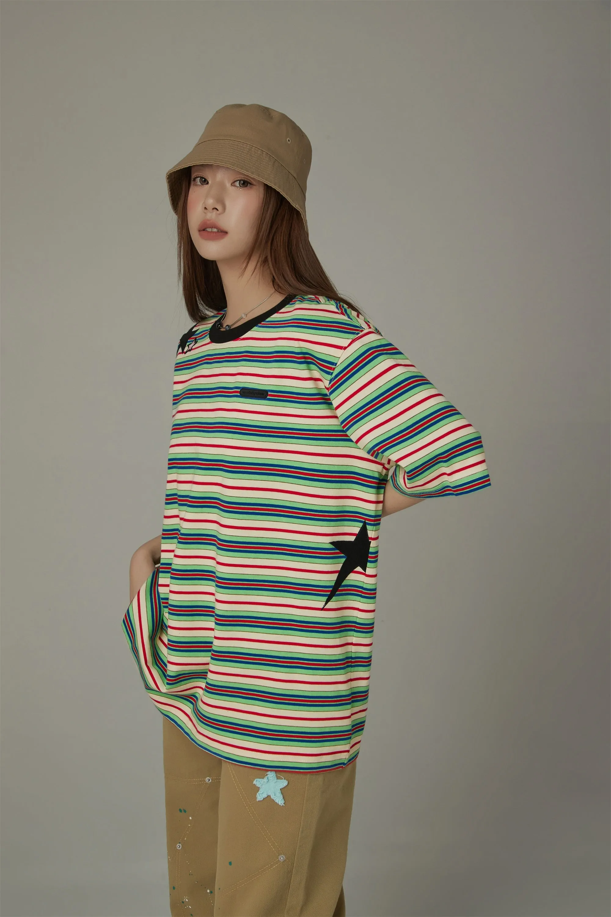 Star Striped Loose Fit T-Shirt