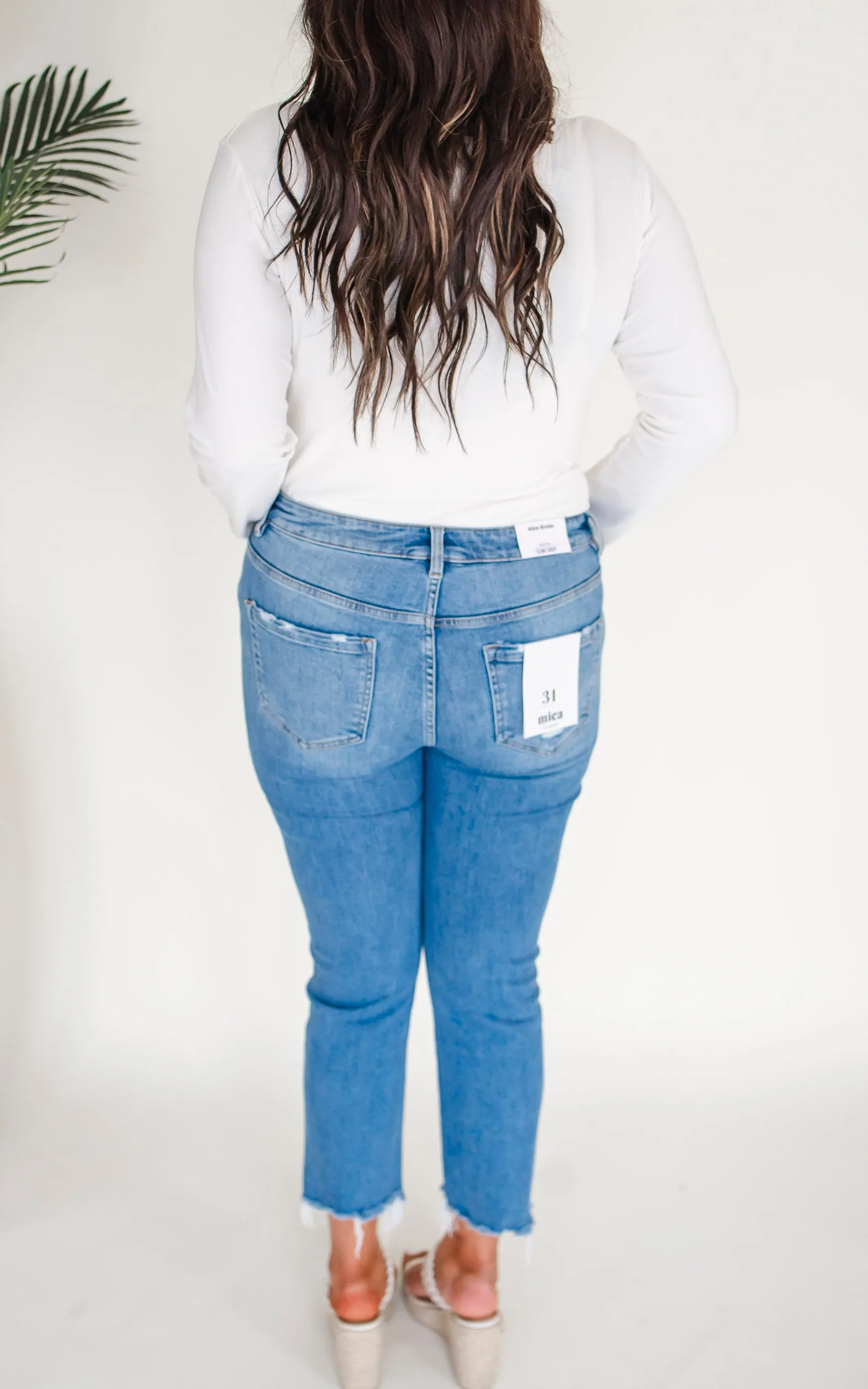 The Haven High Rise Slim Crop Denim Jean | Mica