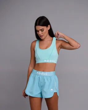 Turquoise Medium Support Crossback Sports Bra