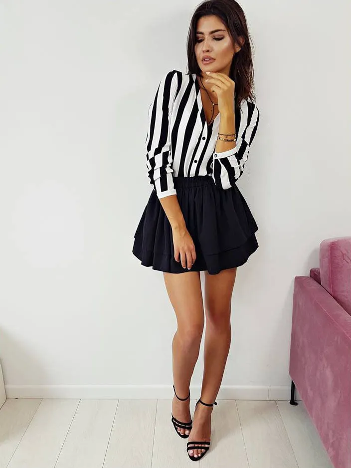 VenusFox Striped Loose Fashion Blouses