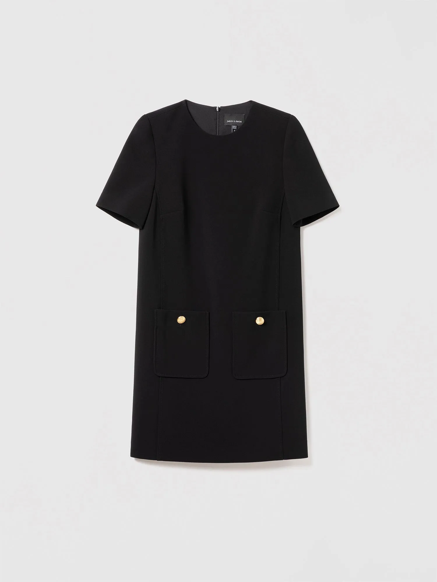 Wool jersey shift dress